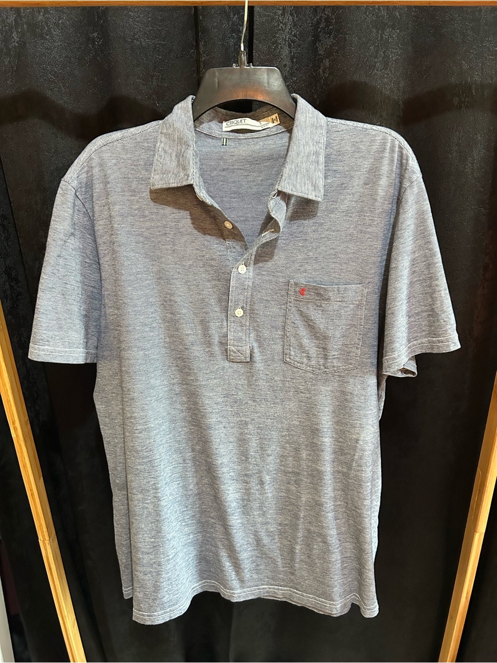 Criquet Heather Grey Men's Short-Sleeve Polo